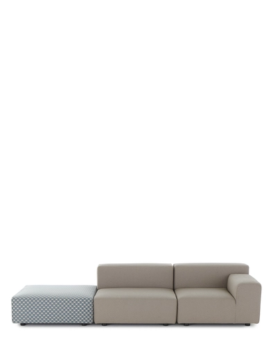 PLASTICS OUTDOOR LIBERTY 2 Posti + 1 Pouf Obi Check KARBA206296OB